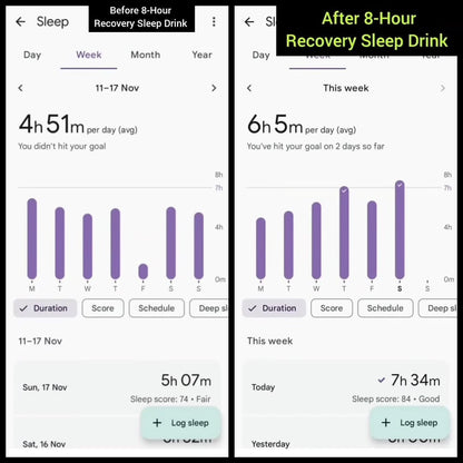 giraf® 8-Hour Recovery Sleep Drink (5x30g) - Enhanced Sleep Formula