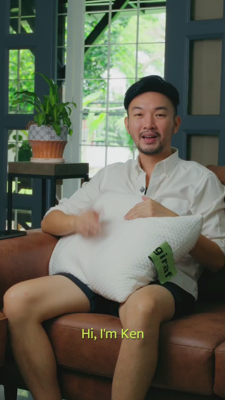 Load video: GIRAFthepillow - The Pillow That Hugs You to Sleep
