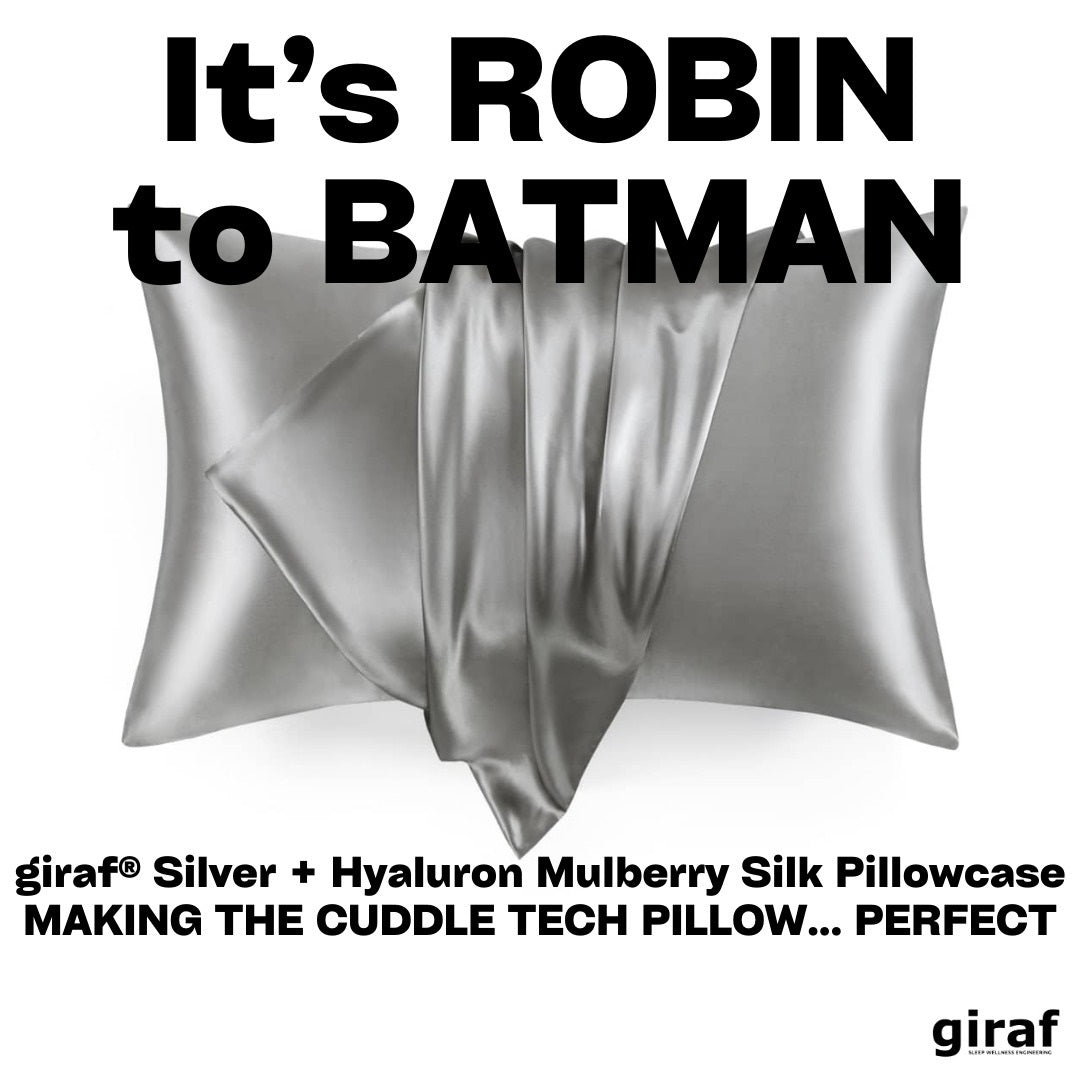 [FREE SHIPPING] giraf® Silver & Hyaluron Mulberry Silk Pillowcase (Custom Fit)