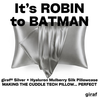 [FREE SHIPPING] giraf® Silver & Hyaluron Mulberry Silk Pillowcase (Custom Fit)